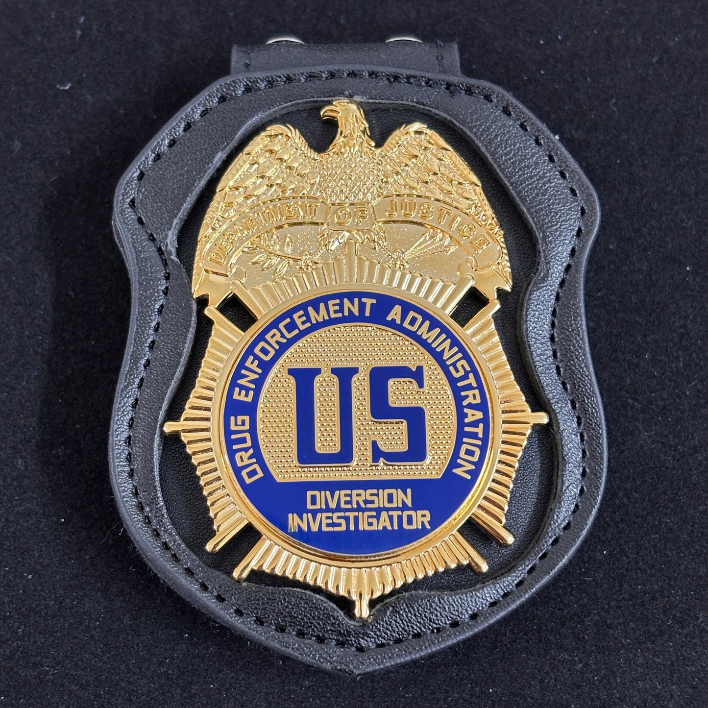Réplique de l'insigne d'enquêteur de la DEA (Di Diversion Investigation Officer) des États-Unis, accessoire de cinéma
