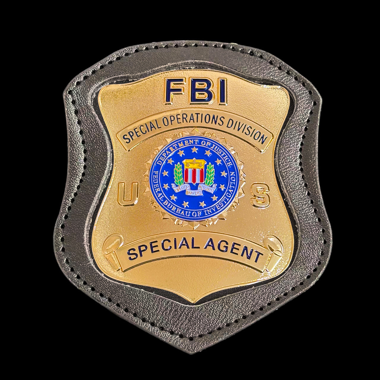 Réplique de l'insigne d'agent spécial du FBI de la Division des opérations spéciales des États-Unis, accessoire de film