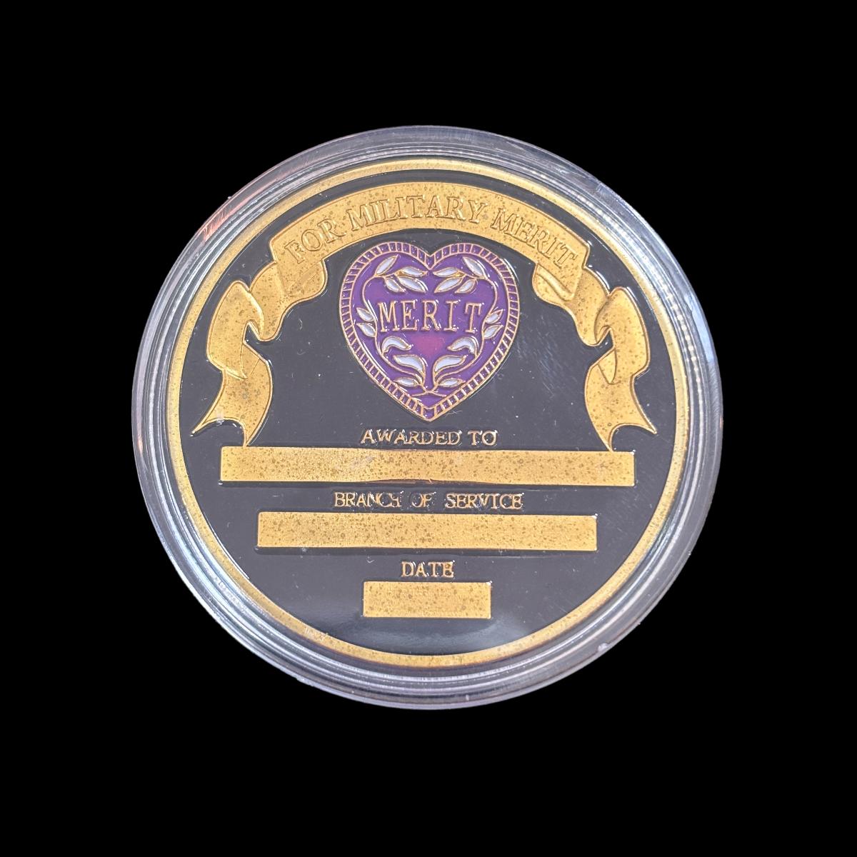 MERIT PURPLE HEART 1782-1932 Challenge Coin