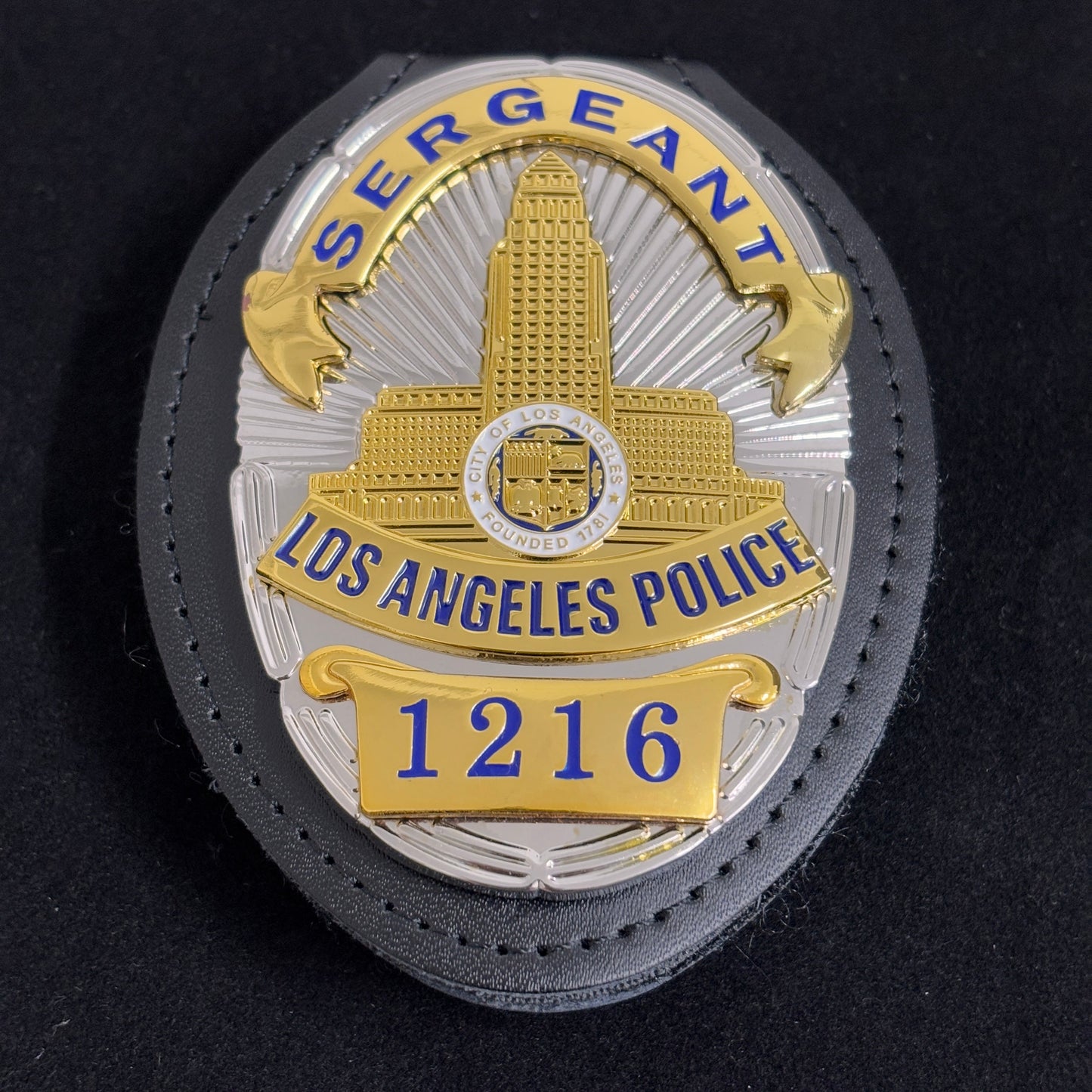 Réplique du badge 1216 du sergent de police du LAPD, accessoire de film