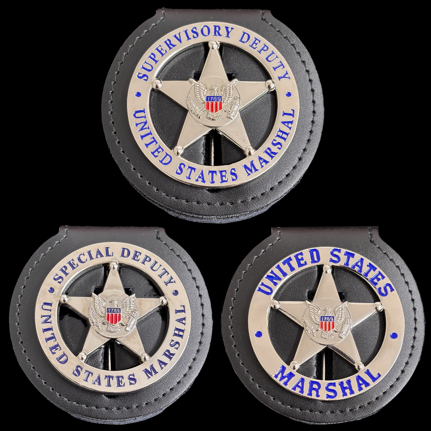 US Marshal Badge Set Replika Filmrequisiten 