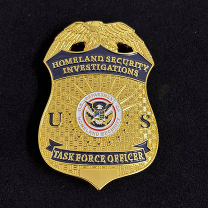 US HSI TFO Task Force Offiziersabzeichen Homeland Security Investigations Replik Filmrequisiten 