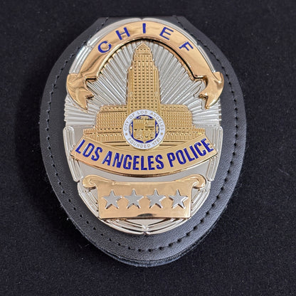 LAPD Chief Los Angeles Polizei Abzeichen Replik Film Requisiten 4 Sterne 