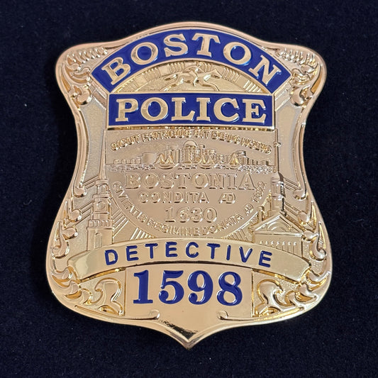 Boston Police Detective Badge Replica Movie Props With Number 1598