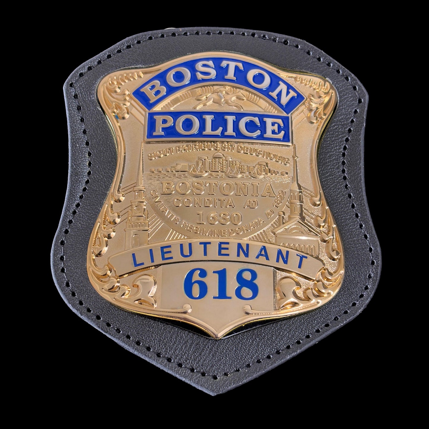 Boston Police Lieutenant Badge Replica Movie Props With Number 618