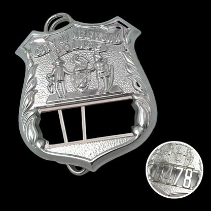 NYPD New York Police Badge Replica Movie Props Customizable Number