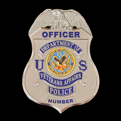 US Department Of Veterans Affair Police Officer Badge Replica Movie Props Customizable number