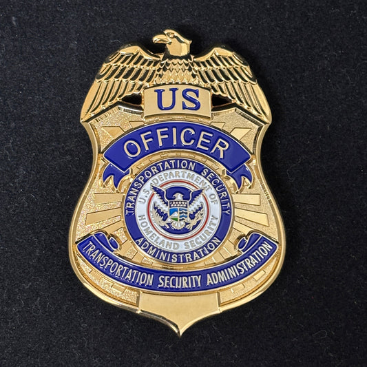 Réplique de l'insigne d'officier de l'administration américaine de la sécurité des transports 