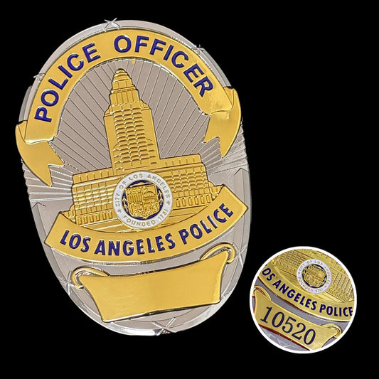 LAPD Los Angeles Police Office Badge Customizable Number