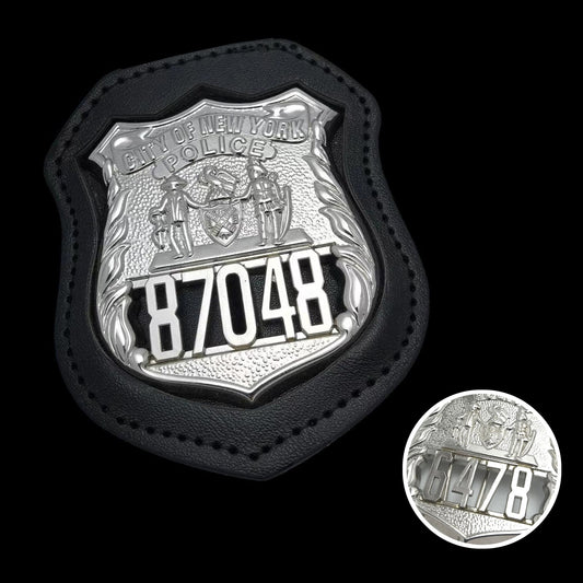 NYPD New York Police Badge Replica Movie Props Customizable Number