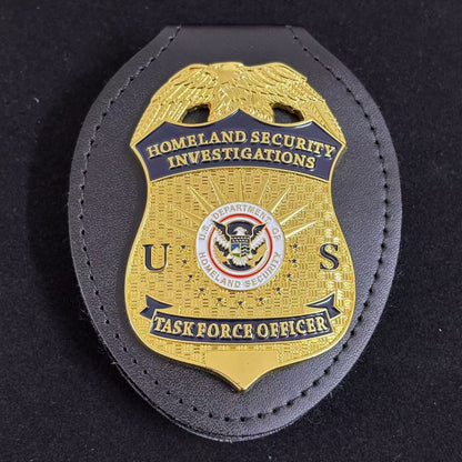 US HSI TFO Task Force Officer Badge Homeland Security Investigations Replica Movie Props