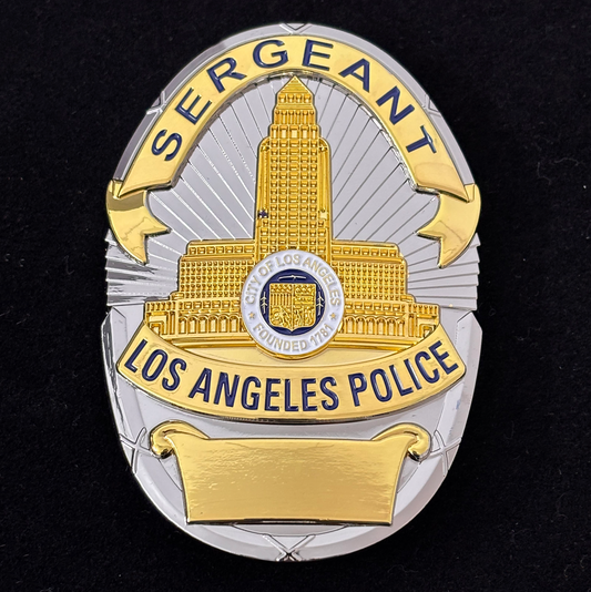 LAPD Los Angeles Sergeant Polizei Büro Abzeichen anpassbare Nummer 