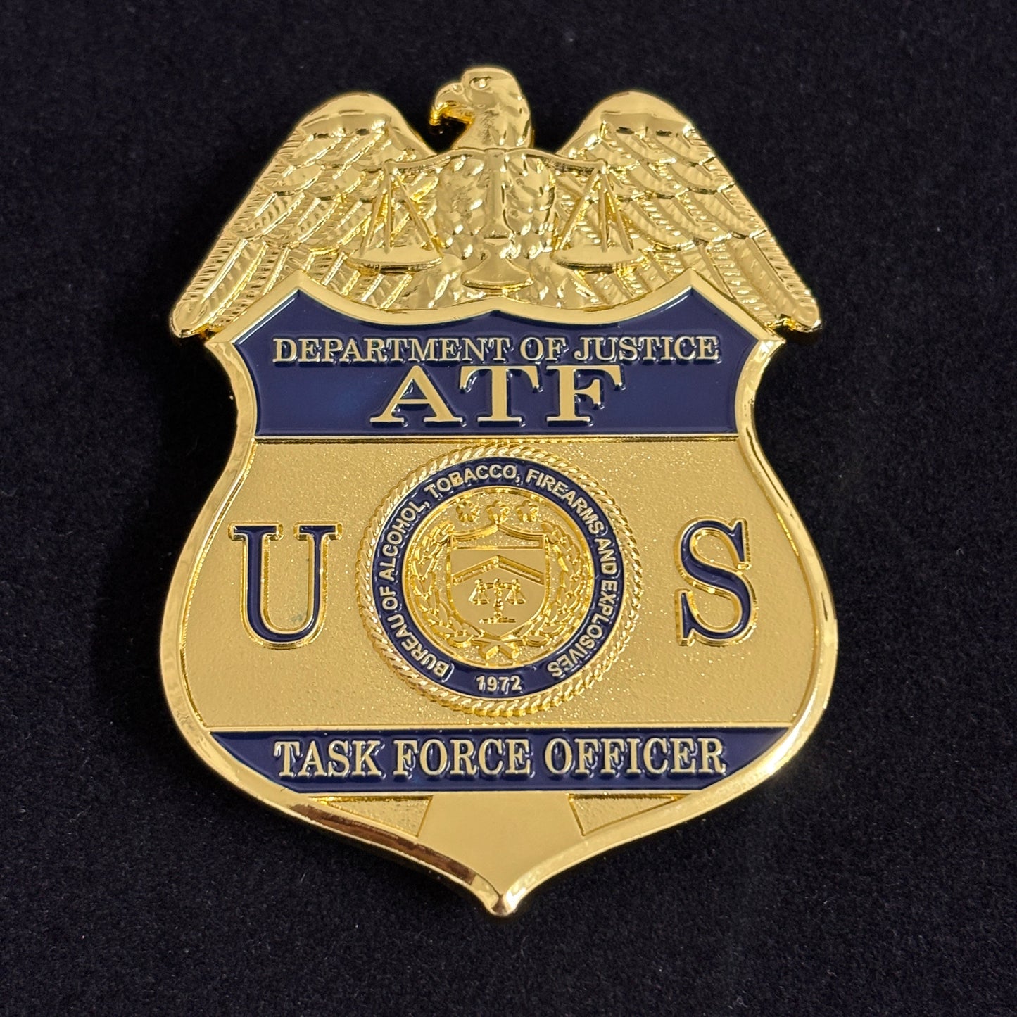 Réplique de l'insigne de l'US ATF TFO, accessoire de film 