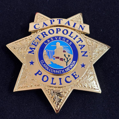 Las Vegas Metropolitan Police Captain Badge Replik Filmrequisiten 