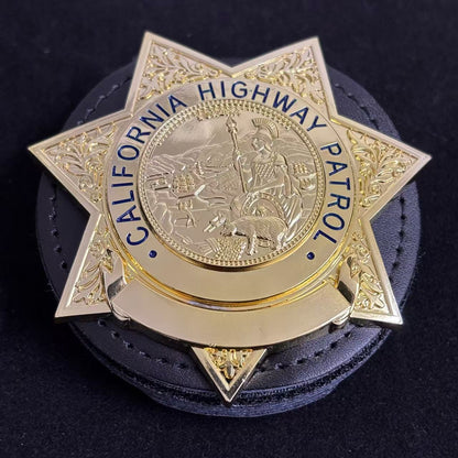 US CHP California Highway Patrol Abzeichen Replik Film Requisiten anpassbare Nummer &amp; Name 