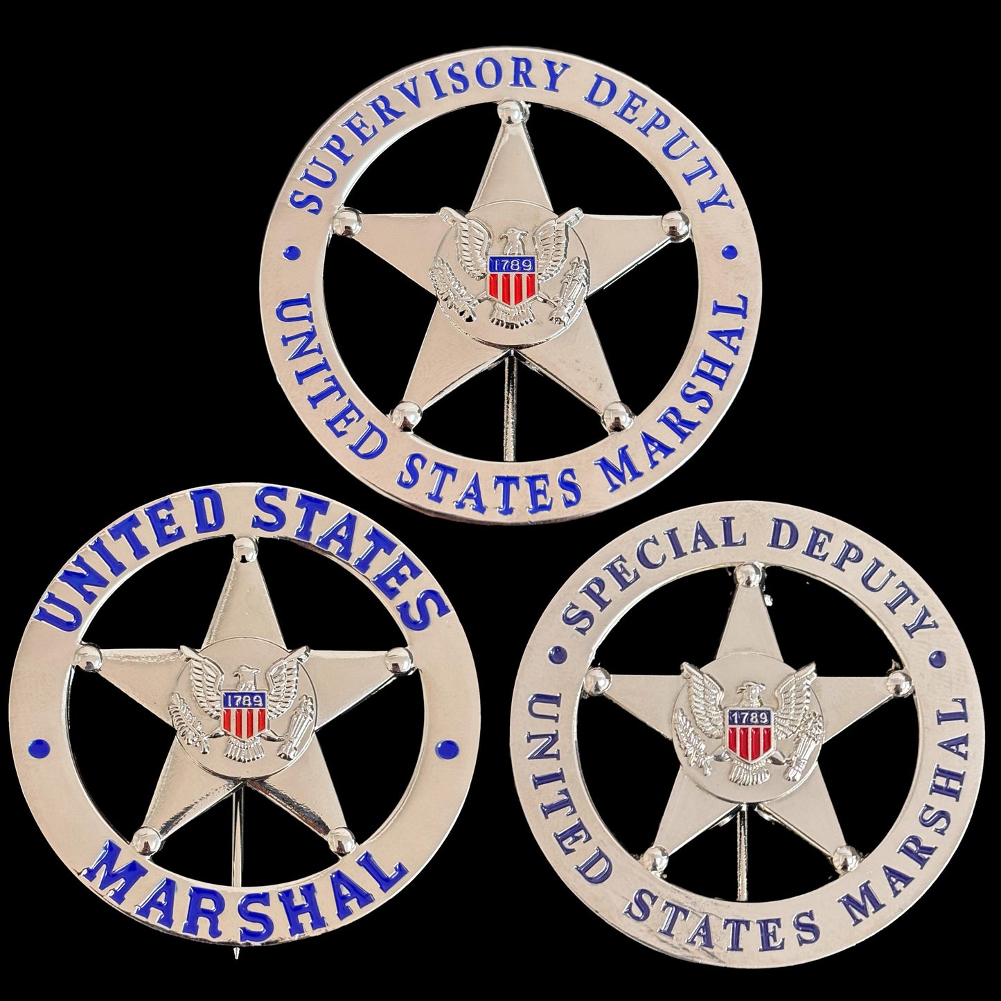 US Marshal Badge Set Replika Filmrequisiten 