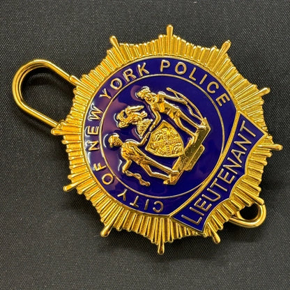 NYPD New York Police LIEUTEANT Badge Replica Cosplay Movie Props