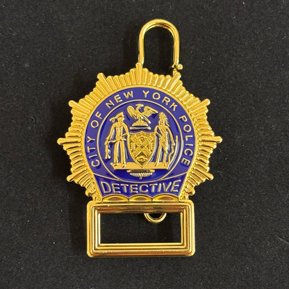 NYPD New York Police Detective Badge Replica Movie Props Customizable Number