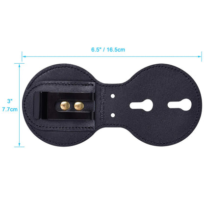 Leather Badge Holder with Stainless Bead Chain