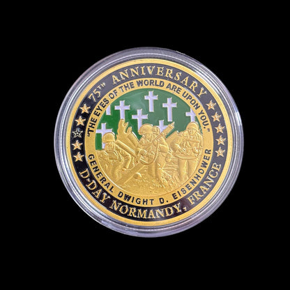 75TH ANNIVERSARY D-DAY NORMANDY, FRANACE Challenge Coin