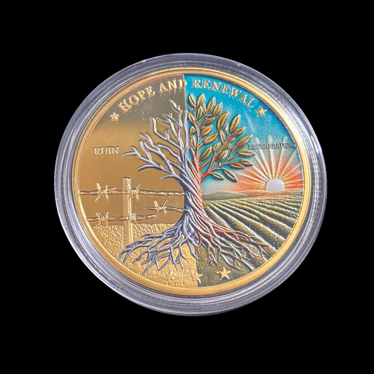 Hope Coin HOPE AND RENEWAL Challenge Coin – Badgedepots