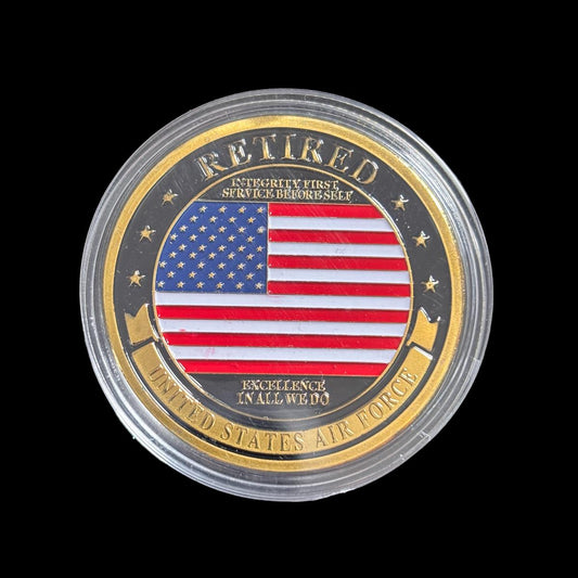 UNITED STATES AIR FORCE RETIRED Challenge Coin
