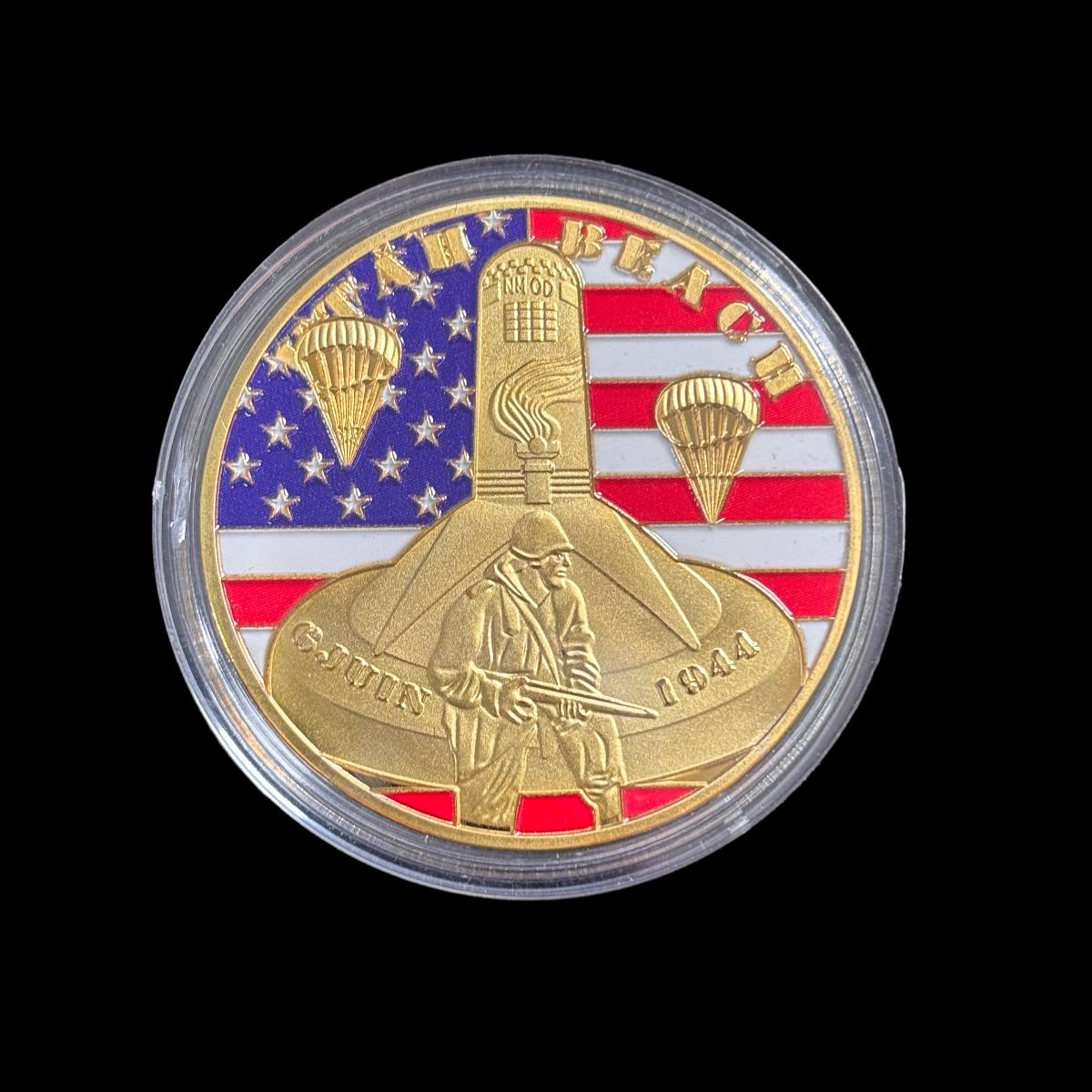 UTAH BEACH OMAHA BEACH Challenge Coin