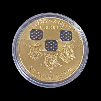 IN GOD WE TRUST LIBERTY MEDAL OF HONOR Challenge Coin