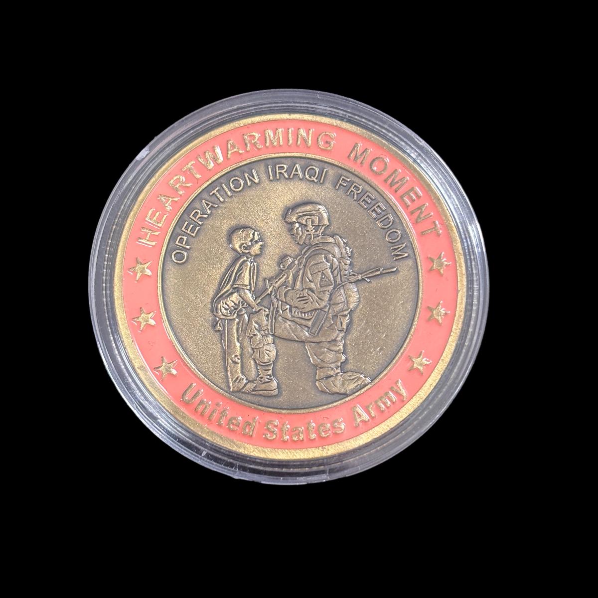 OPERATION IRAQI FREEDOM HEARTWARMING MOMENT Challenge Coin