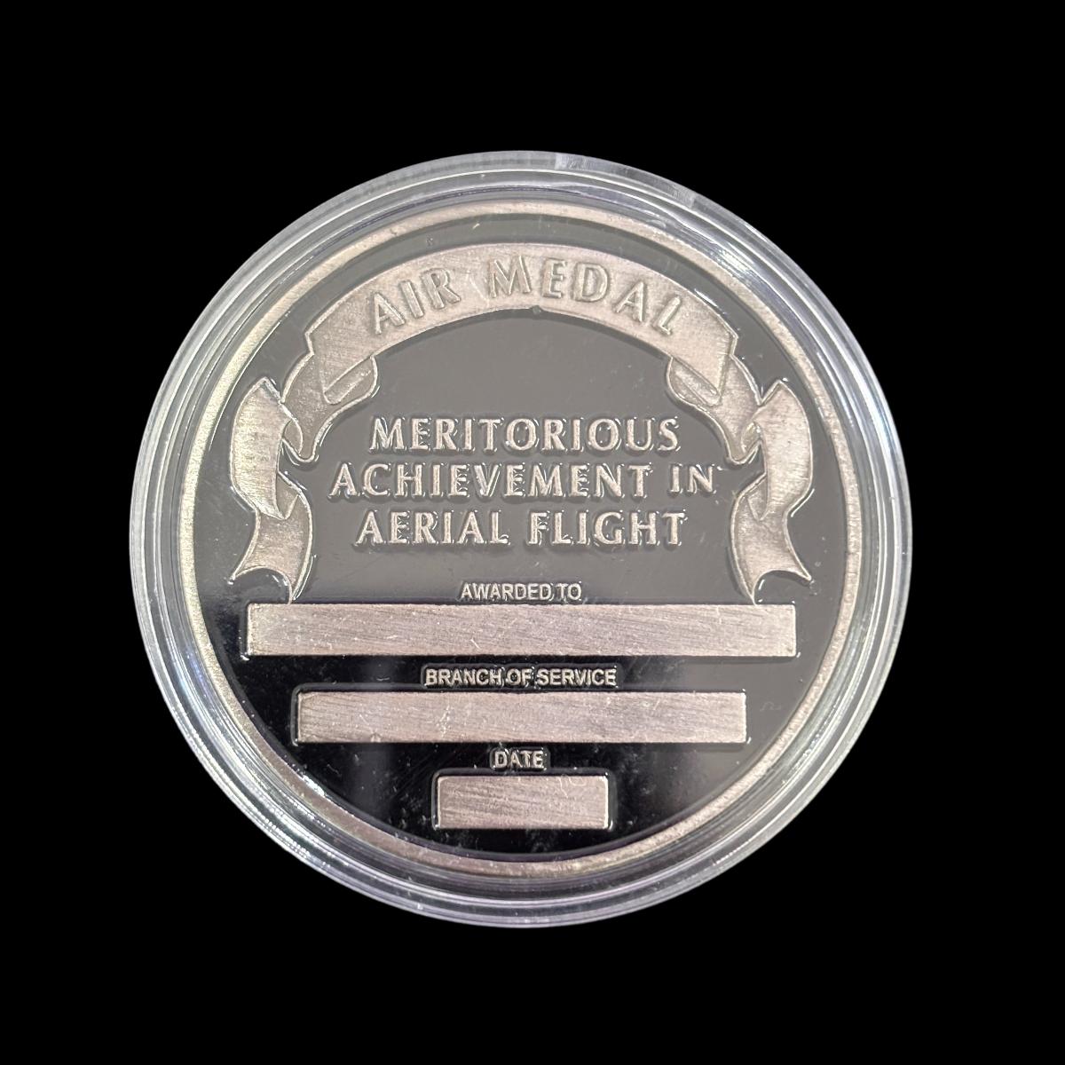 AIR MEDAL MERITORIOUS ACHIEVEMENT IN AERIAL FLIGHT Challenge Coin