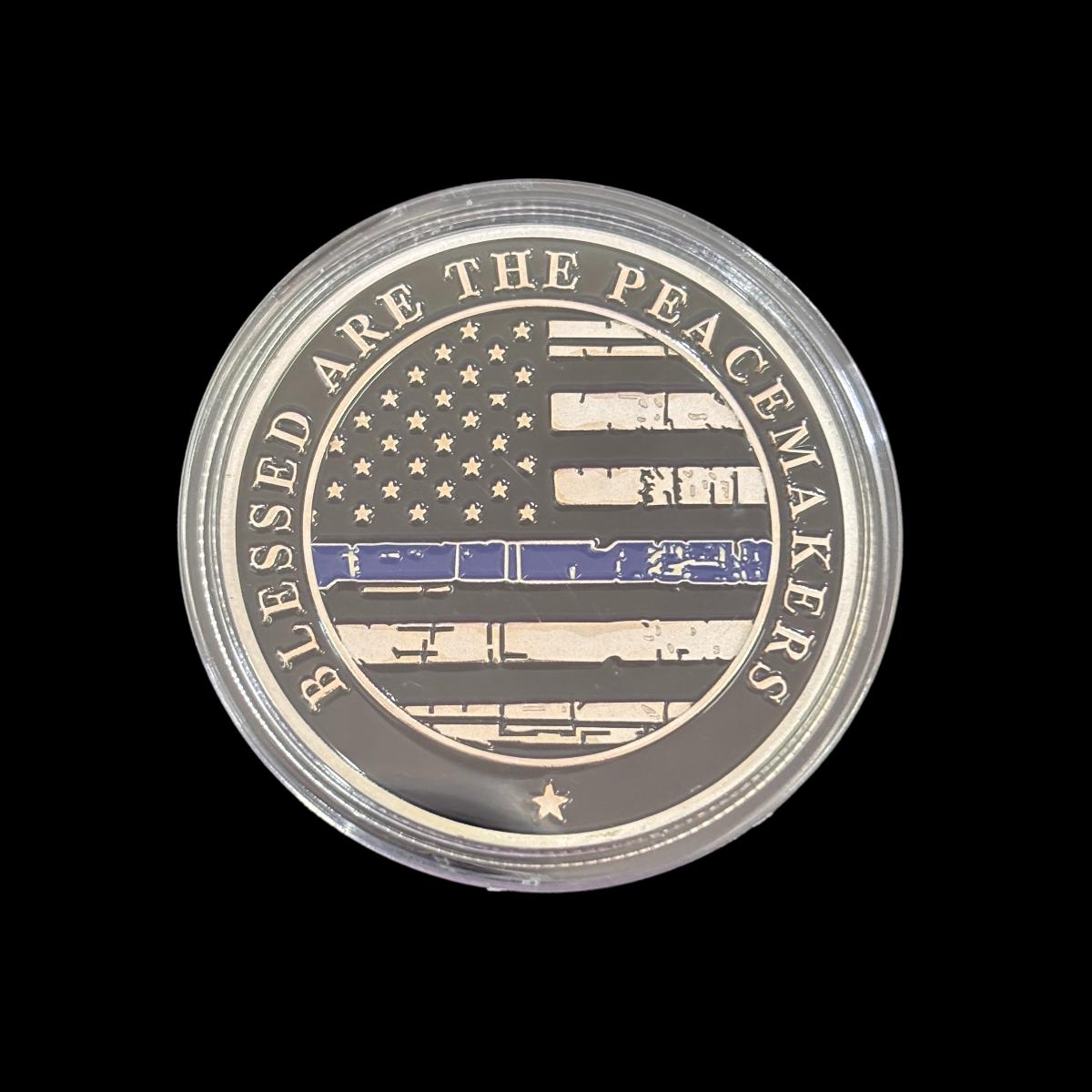 BLESSED ARE THE PEACEMAKERS SAINT MICHAEL Challenge Coin