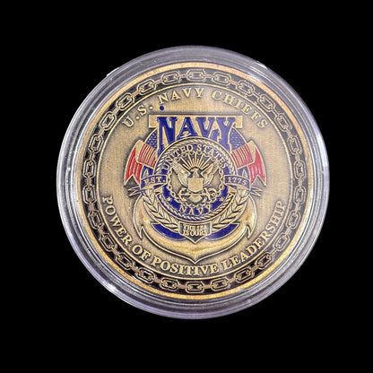 U.S. NAVY CHIEFS POWER OF POSITIVE LEADERSHIP Challenge Coin