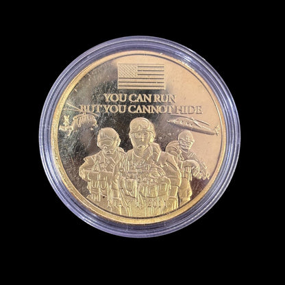 YOU CAN RUN BUT YOU CANNOT HIDE Challenge Coin