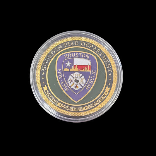 HOUSTON FIRE DEPARTMENT FIRE-EMS RESCUE Challenge Coin