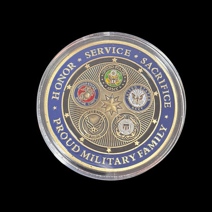 U.S.ARMED FORCES SERVING AROUND THE WORLD WITH PRIDE Challenge Coin
