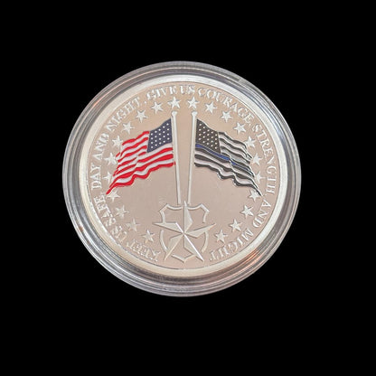 KEEP US SAFE DAY AND NIGHT GIVE US COURAGE STRENGTH AND MIGHT SAINT MICHAEL Challenge Coin