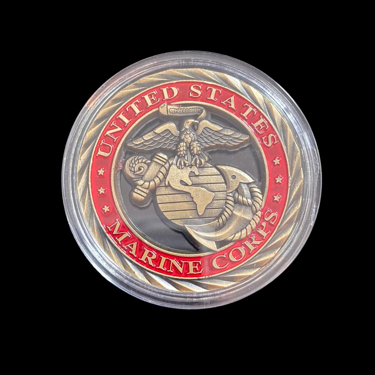 US MARINE CORPS HONOR COURAGE COMMITMENT Challenge Coin