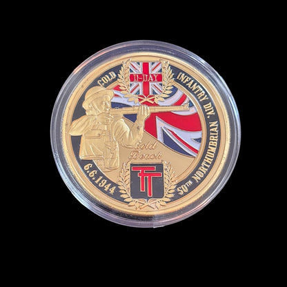 GOLD INFANTRY DIV, 50TH NORTHUMBRIAN Challenge Coin