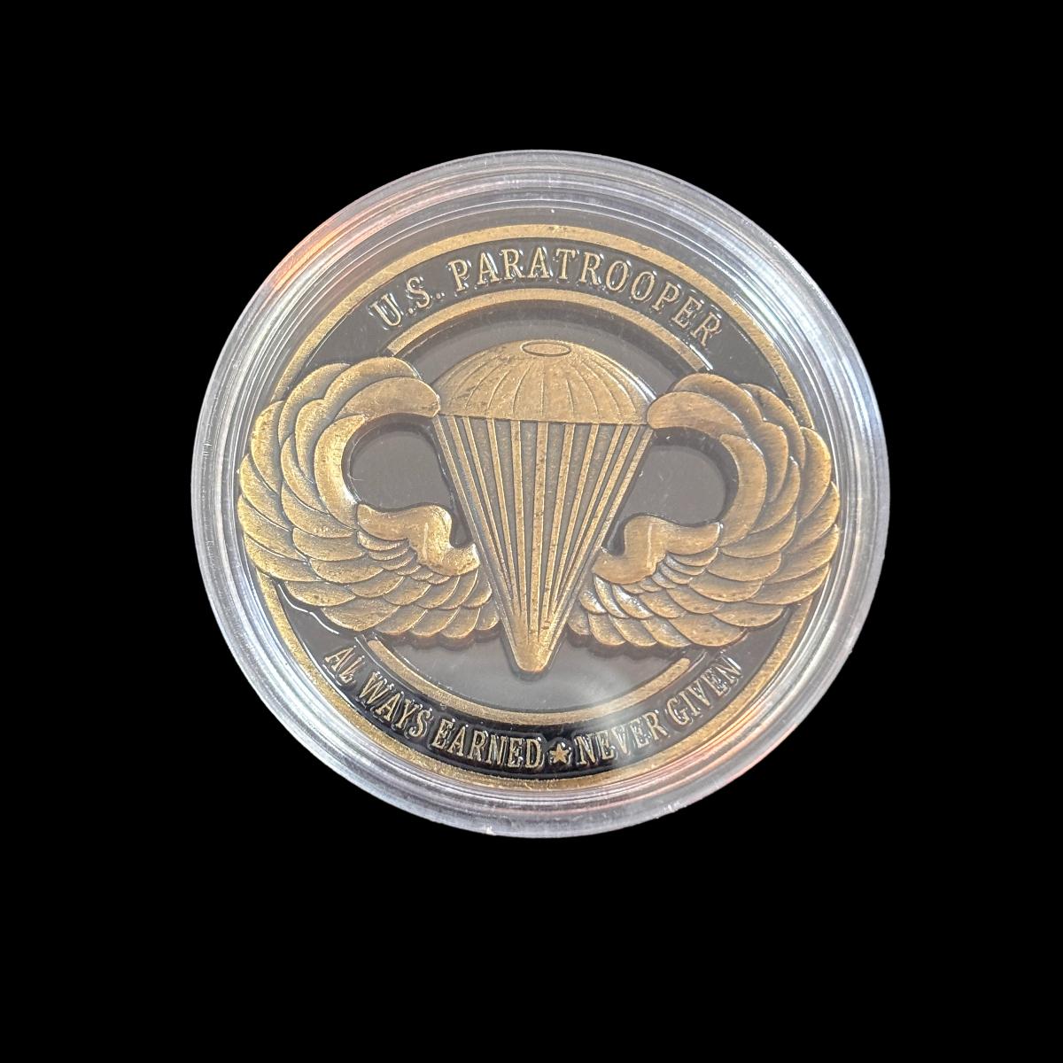 U.S.PARATROOPER AIRBORNE PROUO Challenge Coin