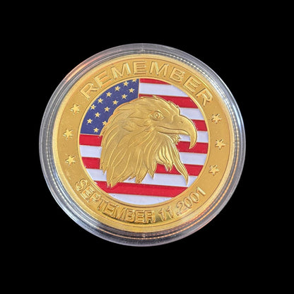 REMEMBER SEPTEMBER 11. 2001 UNITED WE STAND Challenge Coin