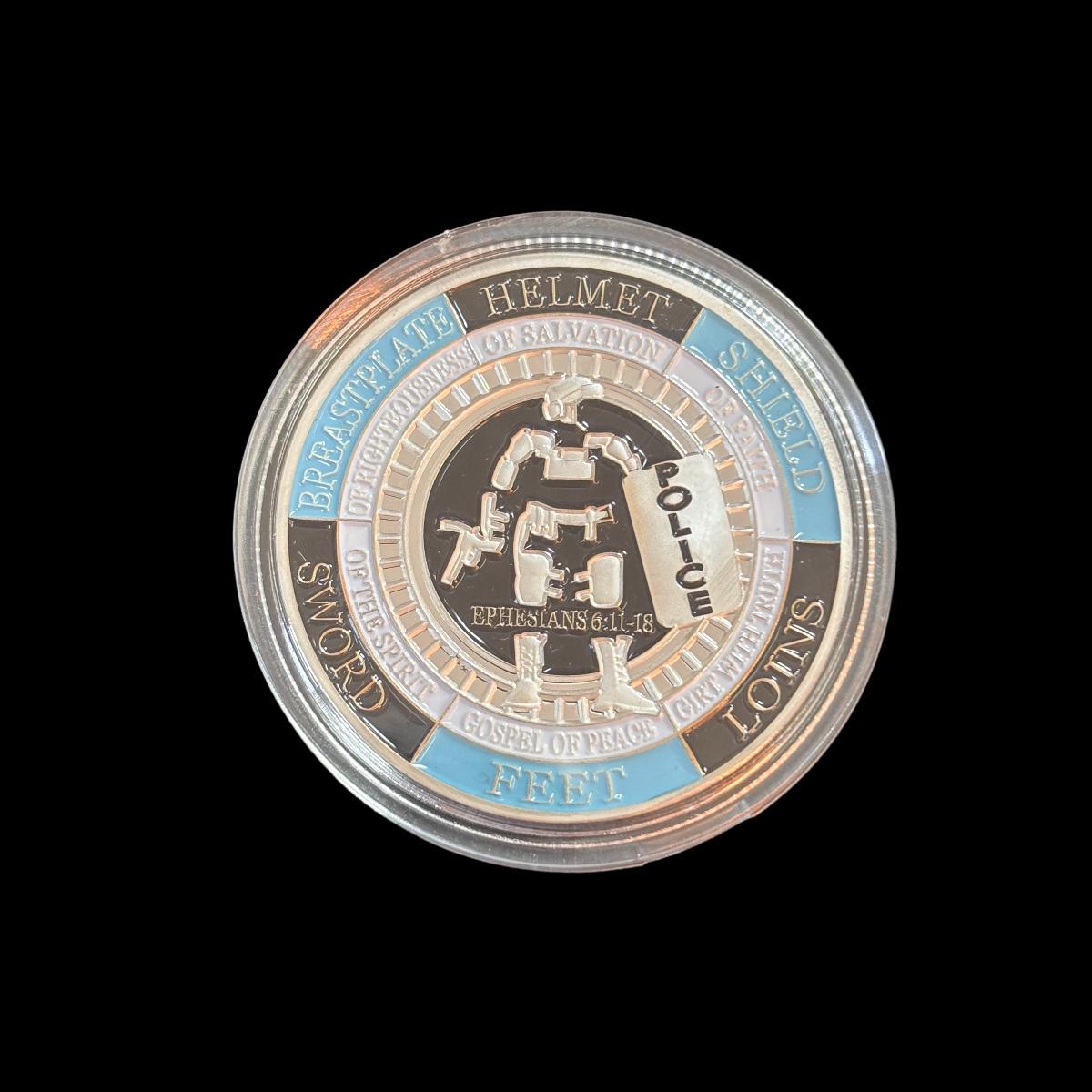 PUT NO THE ARMOR OF GOD PRAY ALWAYs Challenge Coin