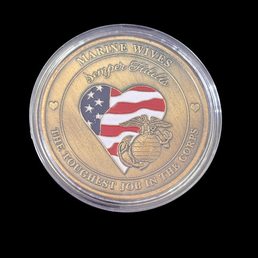 MARINE WIVES THE TOUGHEST JOB IN THE CORPs Challenge Coin