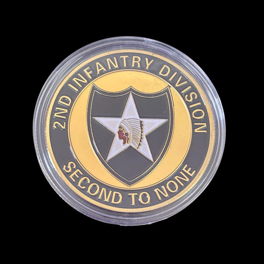U.S. DEPT. OF THE ARMY 2ND INFANTRY DIVISION SECOND TO NONE Challenge Coin