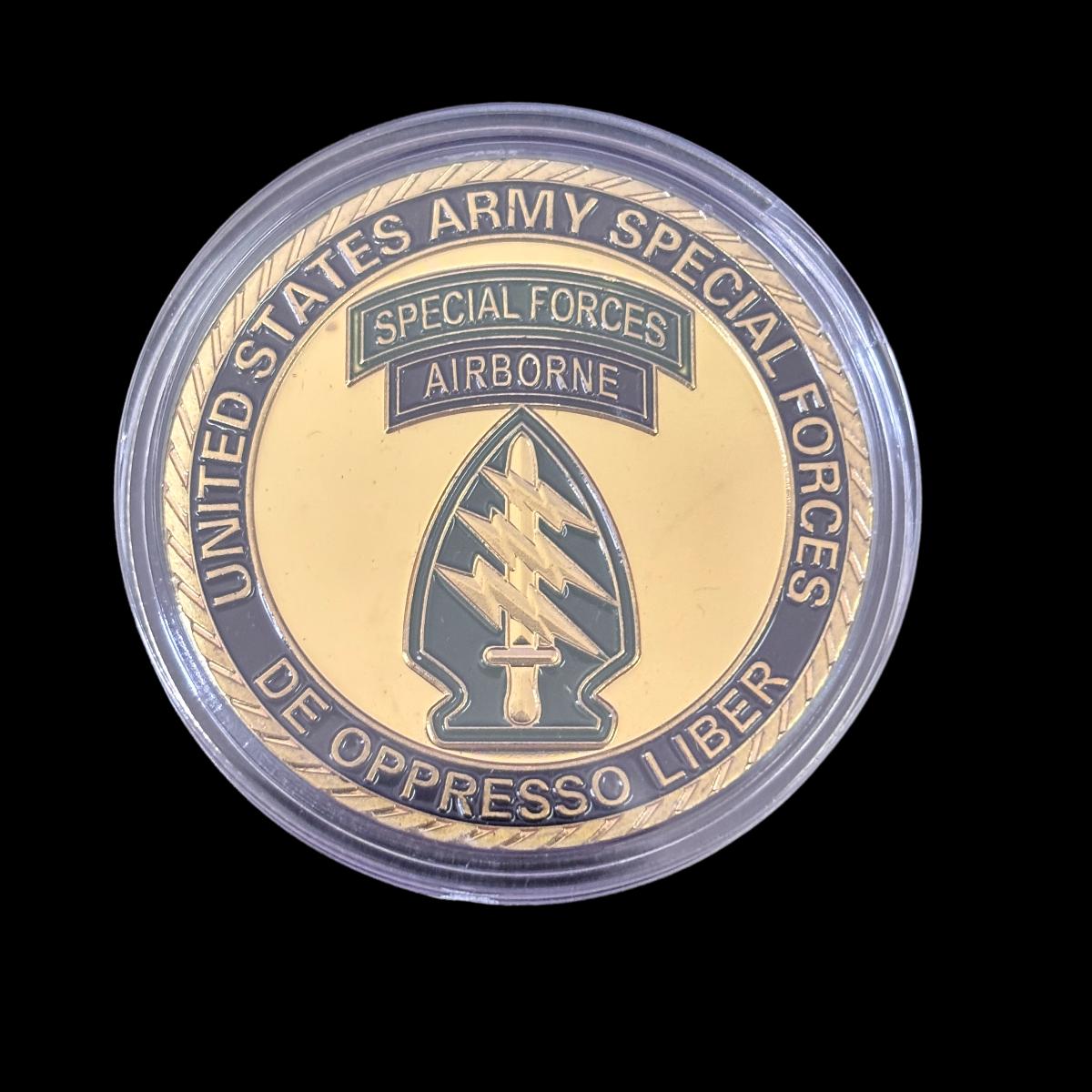 U.S. DEPT. OF THE ARMY SPECIAL FORCES AIRBORNE Challenge Coin