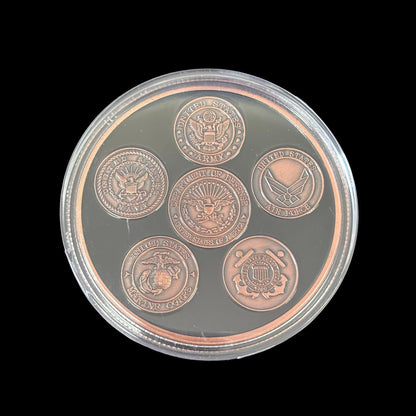 NO ONE DOES MORE FOR VETERANS OF THE US Challenge Coin