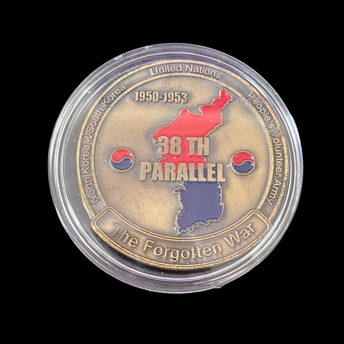 THE FORGOTTEN WAR 38TH PARALLEL U.S. ARMY Challenge Coin