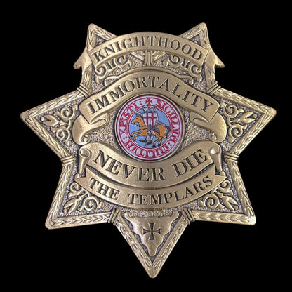 KNIGHTHOOD IMMORTALITY NEVER DIE THE TEMPLARS BADGE Replica Movie Props