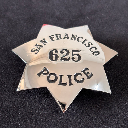 SFPD San ​​Francisco Polizeiabzeichen Replik, Filmrequisiten Nummer 625 