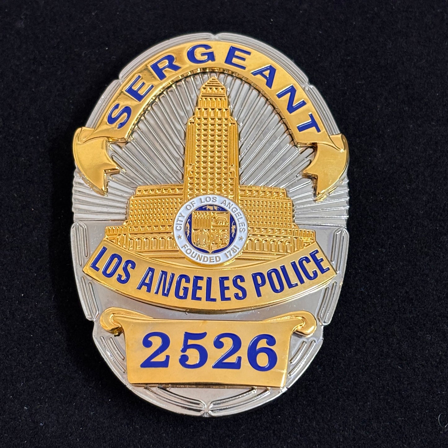 LAPD Polizei Sergeant Los Angeles Polizei Abzeichen 2526 Replik Film Requisiten 