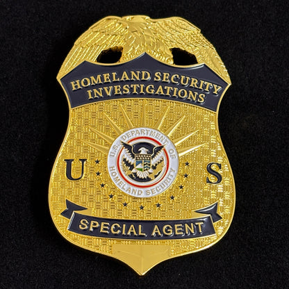 US Homeland Security Investigations Special Agent HSI Replica Movie Props Badge